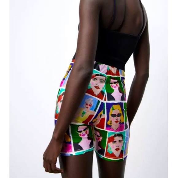 NWOT Zara Natacha Paschal biker short size S - Picture 2 of 6